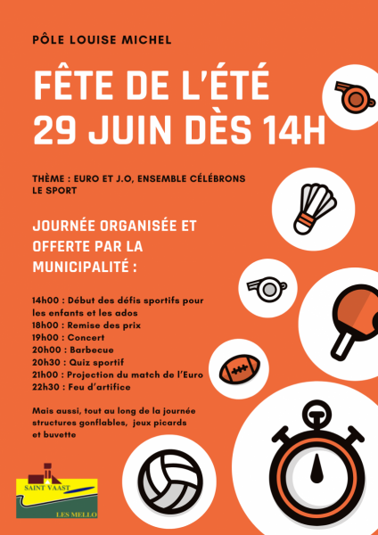 Afiche f&ecirc;te de l'&eacute;t&eacute; juin 2024